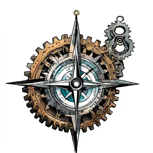 Robot Gears And Compass