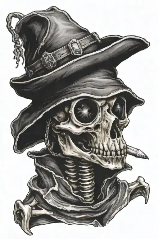 Creepy Small Skeleton Plague Doctor