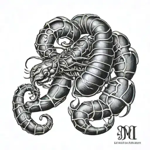 Scorpio Zodiac Sign With Roman Numerals