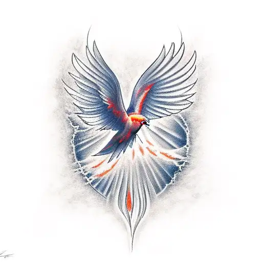 Fire And Water Surrounding A Dove