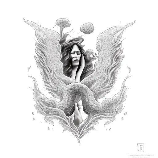 Person Walking Through Fire