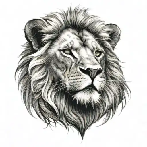 Lion Tattoo For Chest And Continuing To Top Of Shoulder