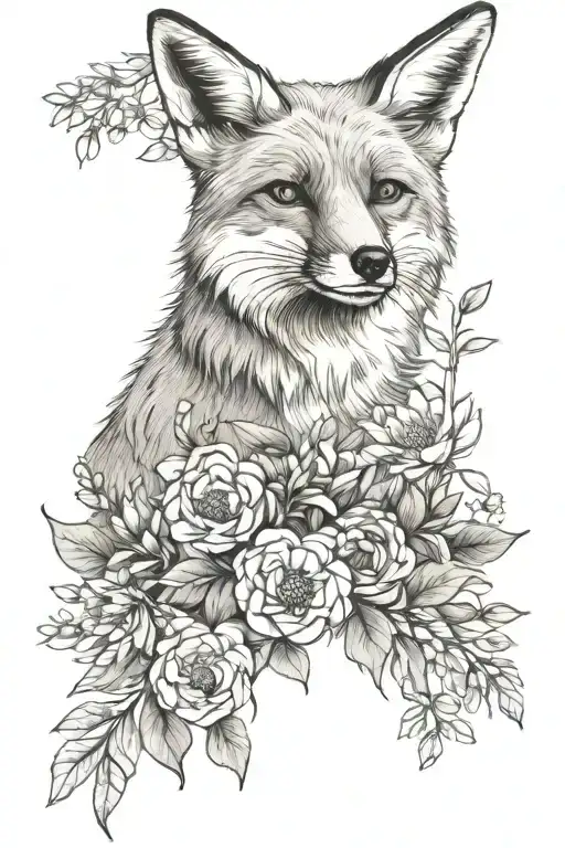 Fox And Skinny Flowers
