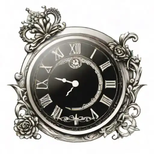 Simple Roman Numeral Clock Face