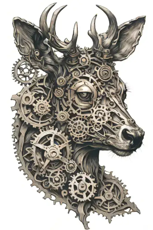 Deer Made Of Gears