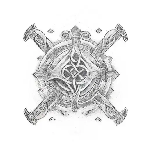 Viking Longboat On The World Tree