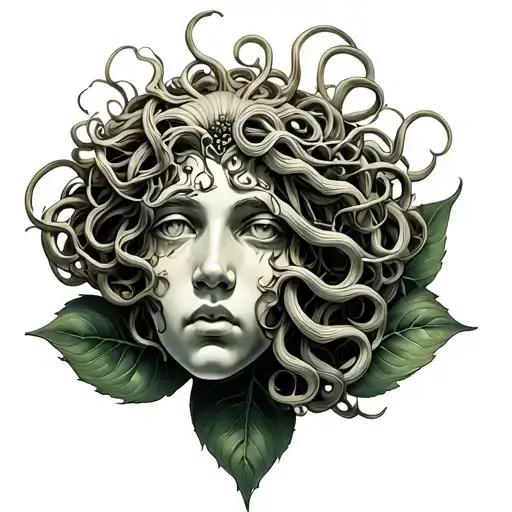 Medusa Intertwined Within Its Petals