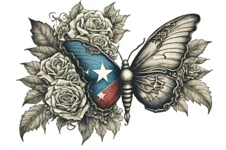 A Realistic Chest Piece Related To Texas For Men