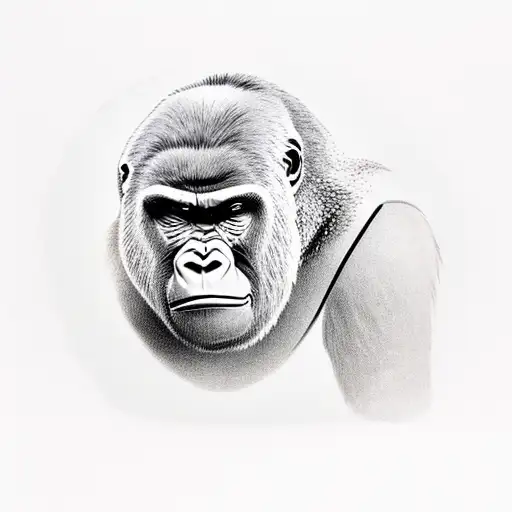 Gorilla Mouth With 5 In The Middle