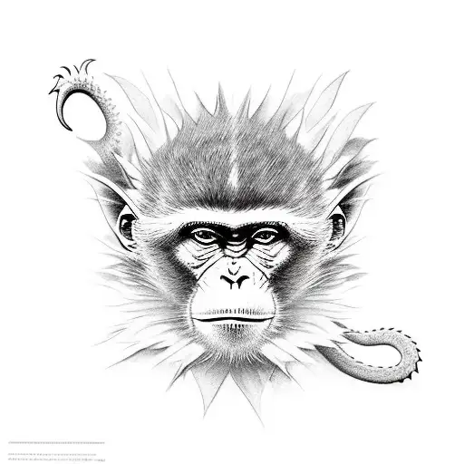 Monkey With Dragon