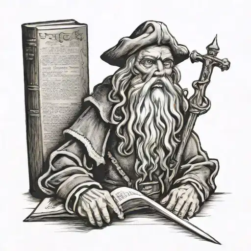 John Knox With Bible And Sword