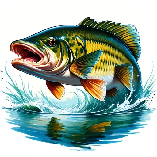 Murray Cod Fish Swimming Upstream