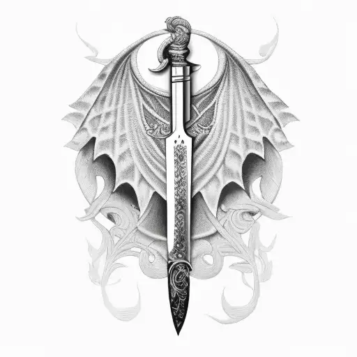 Ruby Hilted Dagger With Vine Engravings