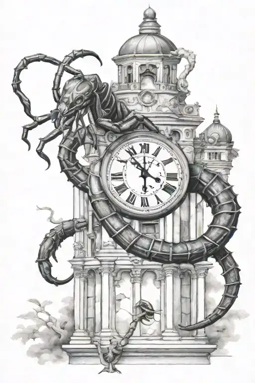 Scorpion Emerging From Clock Tower
