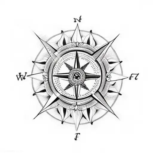 Flowers With Compass