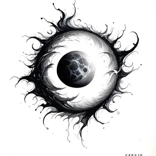 Eclipse Abstract Sketch