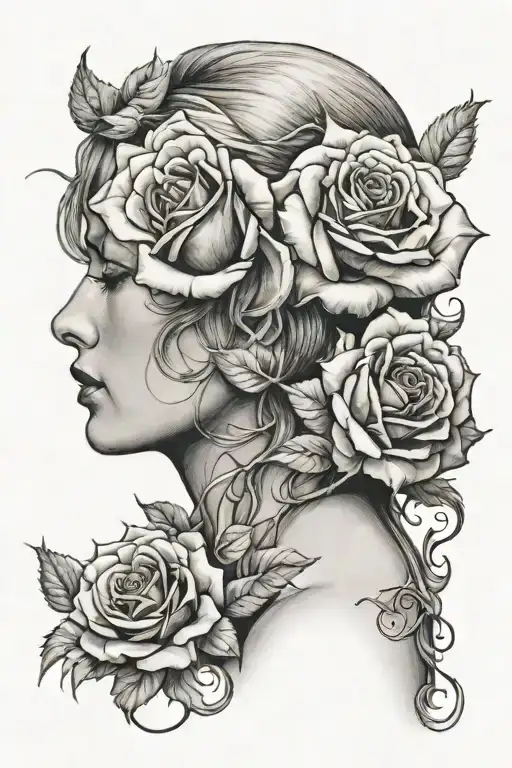Rose Lady Head Profile