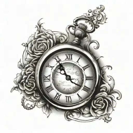 Simple Roman Numeral Clock Face