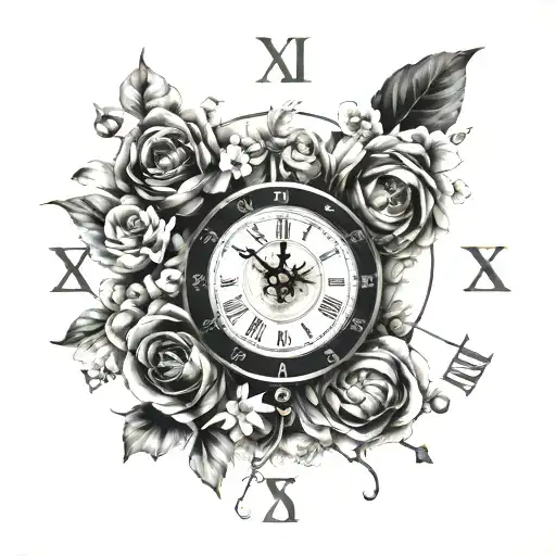 Simple Roman Numeral Clock Face