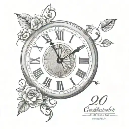 Simple Roman Numeral Clock Face