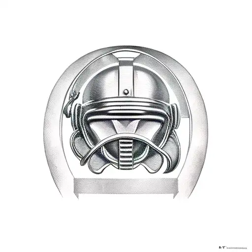 Spartan Helmet Inside Omega Symbol