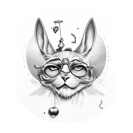 Alice In Wonderland With Dark Hair And Glasses