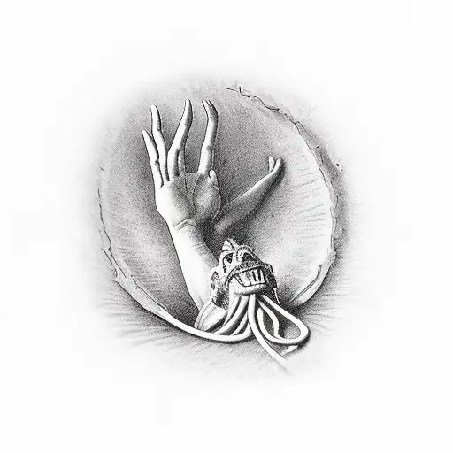 Job From The Bible Laying On The Ground Reaching Out