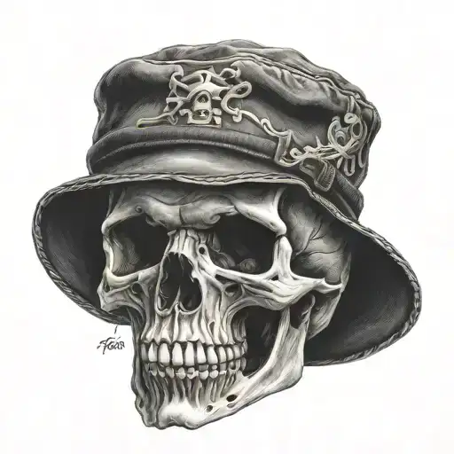 Skull Backwards Hat