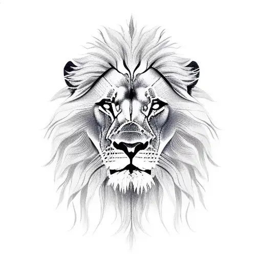 A Realistic Portrait Of A Lion With A World Map As Its Mane