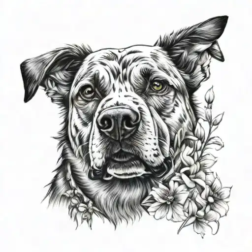 Memorial Tattoo For My Dog That Passed Away