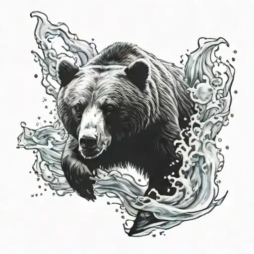 Bear Head Fish Jumping