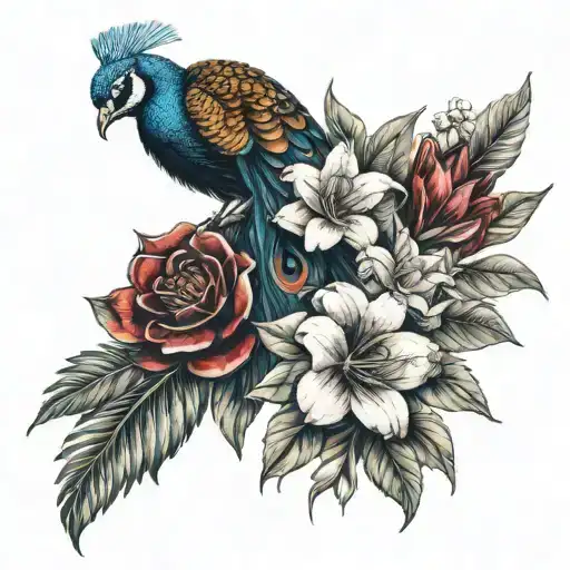 Peacock And Impala Lilies