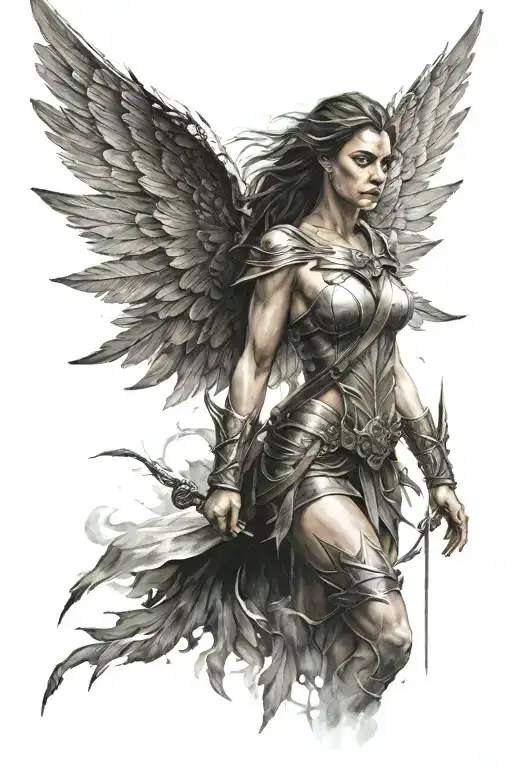 Woman With Wings Warrior