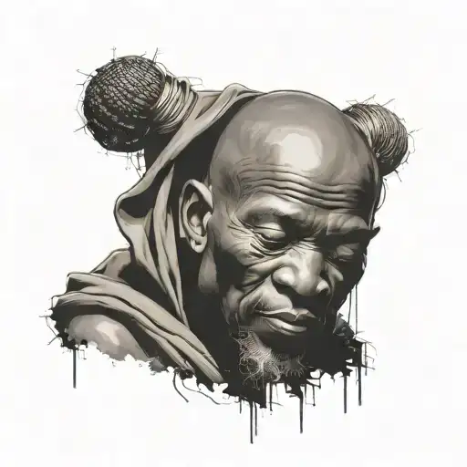 African Monk Meditating