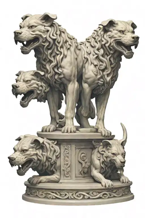 Cerberus Dog Statue Hades Greek God