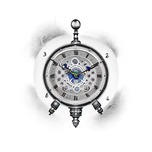 Grandfather Clock Overgrown With Creeping Iny