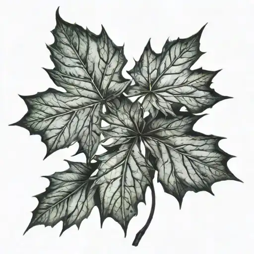 Maple Leaf And Ocean