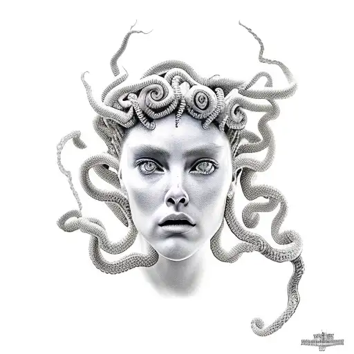 Medusa Peleando Contra Atenea