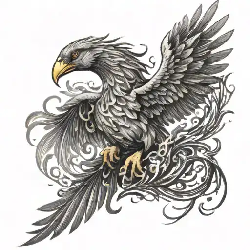 A Phoenix Rising From The Ashes Symbolizing Overcoming Abuse And The Belief That 'I Am Enough'