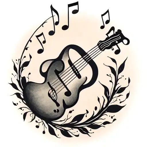 Tattoo Meaning Healing Power Of Music Notes Floating