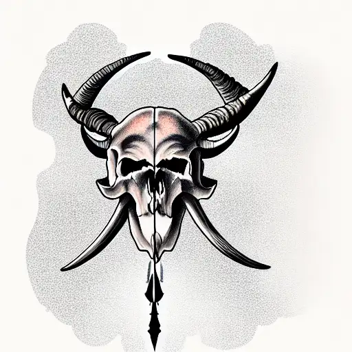 Demon With A Ram's Skull