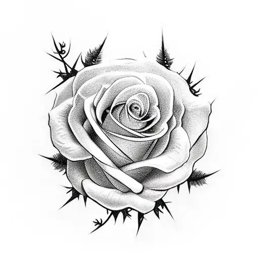 Fortis Fortuna Adiuvat Lettering With Roses And Thorns