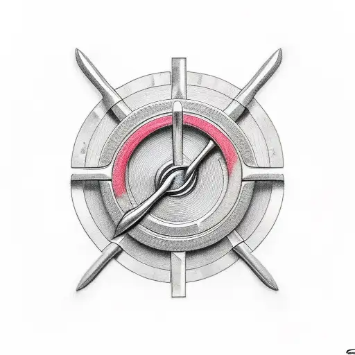 A Realistic Depiction Of A Mechanic's Wrench Surrounded By Vibrant Nature Elements