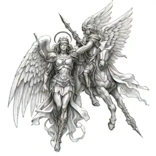 Combine Me A Warrior With An Angel Serving To God