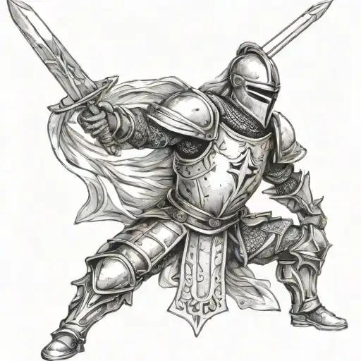 Knight Wielding A 2 Handed Sword