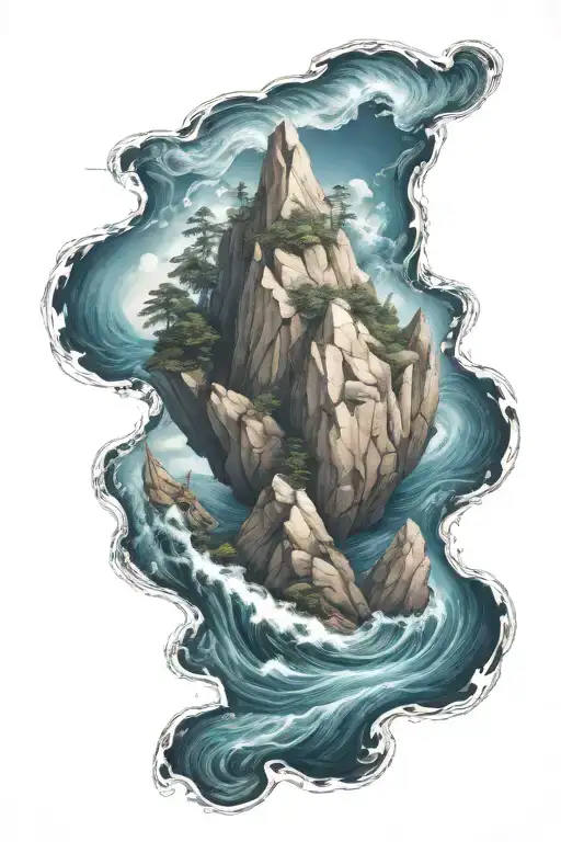 Ocean Mountain Scenery