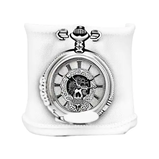 Death Theme Arm Sleeve With Rosary And Pocketwatch