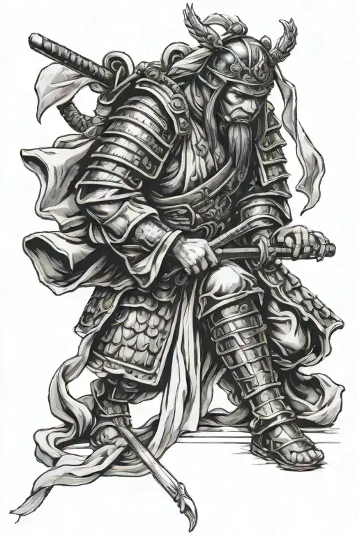 Samurai Kneeling Angel