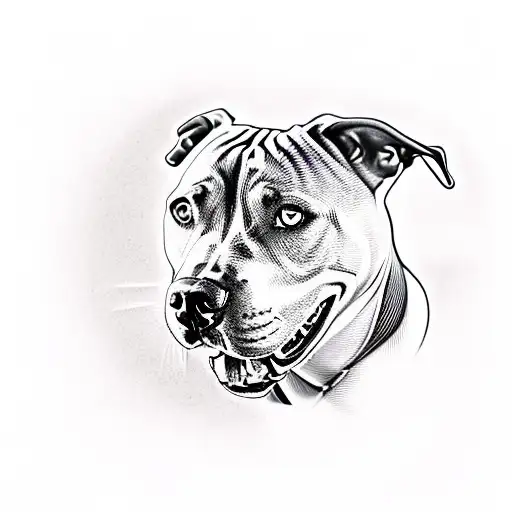 Perro Pitbull Enojado