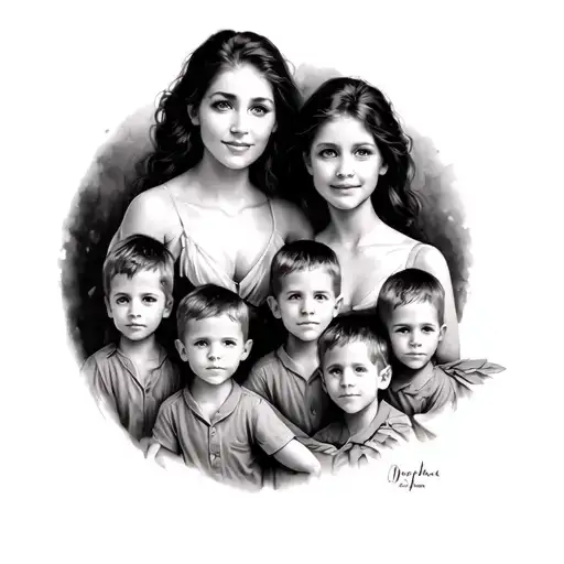 Mom And Five Sons